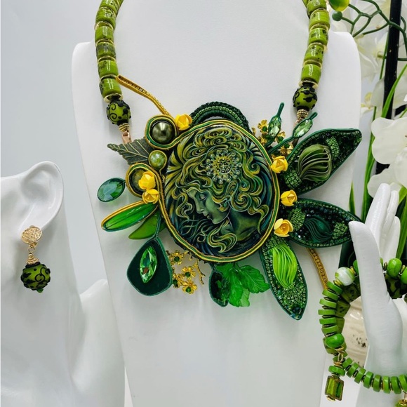 Jewelry - Jewelry Set “Awakening of Nature”. Boho. Handmade.